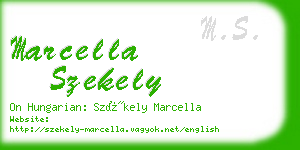 marcella szekely business card